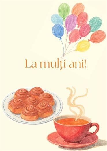 La mulți ani! — cafea și rulouri cu scorțișoară
