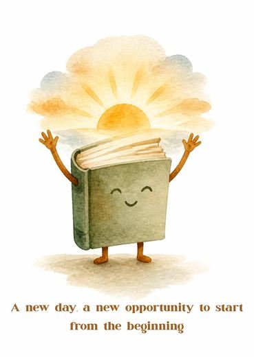 A new day, a new opportunity to start from the beginning