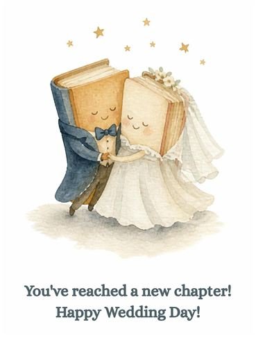 You've reached a new chapter! Happy Wedding Day!