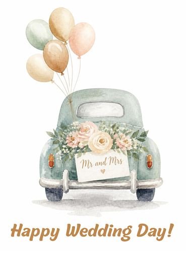 Happy Wedding Day! — mașina mirilor
